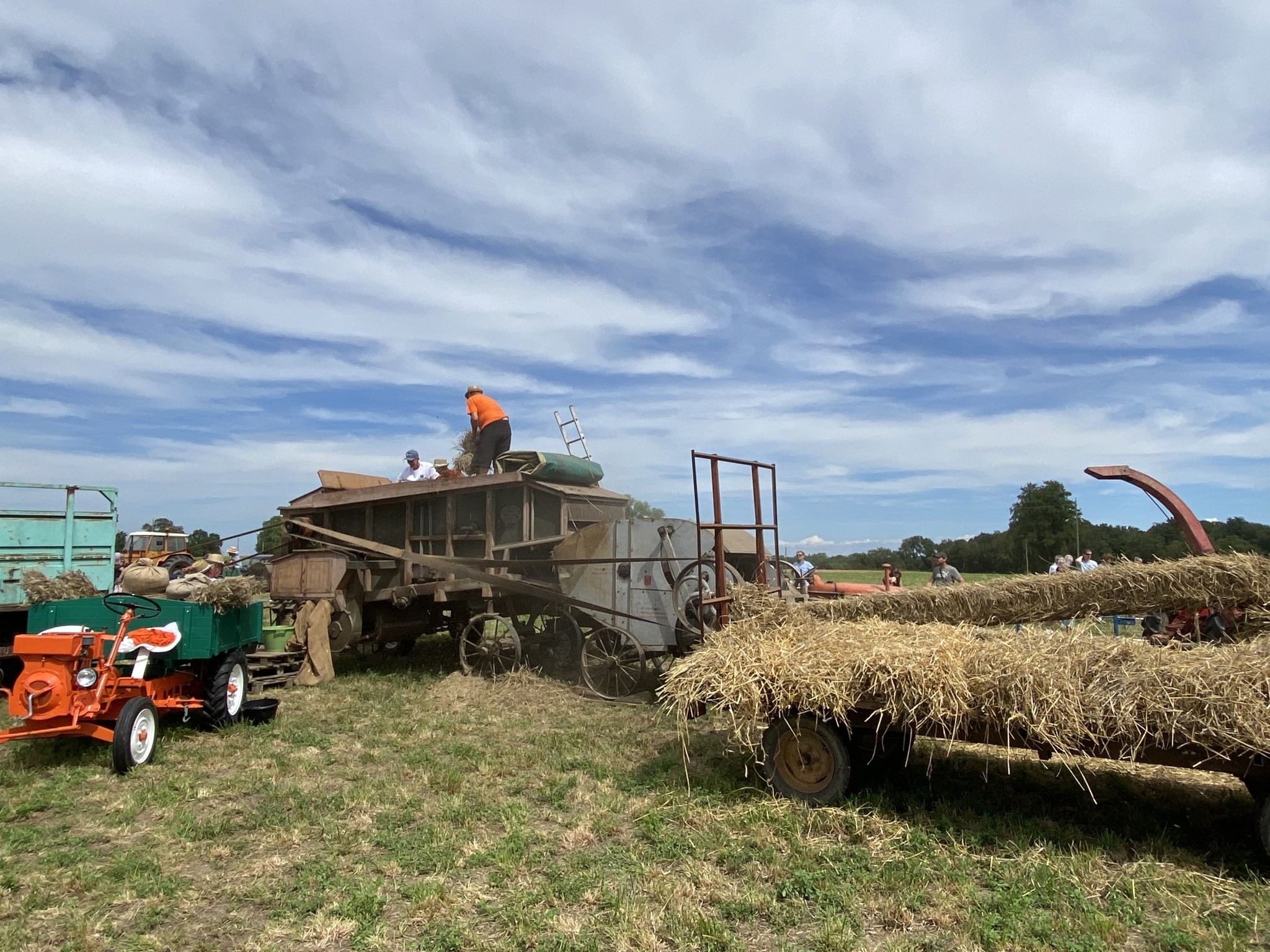 Démonstration de battage à l’ancienne